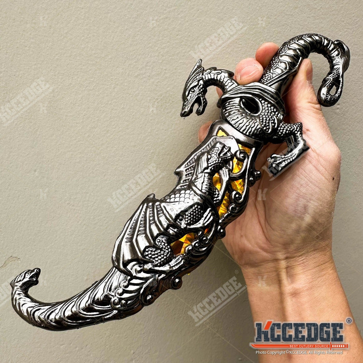 9" Dragon Cosplay Collectible Dagger, 440 Stainless Steel, Historical Replica for Display & Medieval Fair Props – Medieval Fantasy Fixed Blade Knife with - product image 6