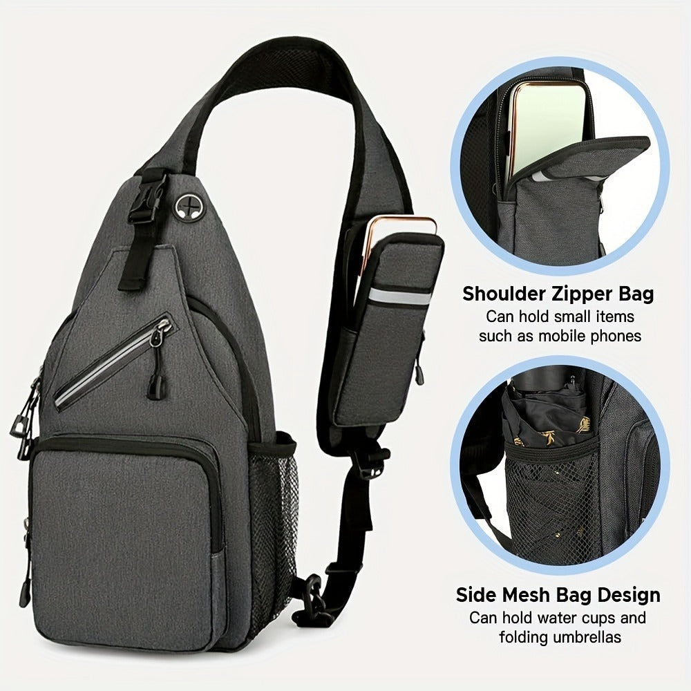 Crossbody Bag for Women & Men, Large Capacity Single Shoulder Bag with Zipper, Featherlight Multi-Pocket Design, Casual Sling Bag for Travel, Hiking, Work - product image 20