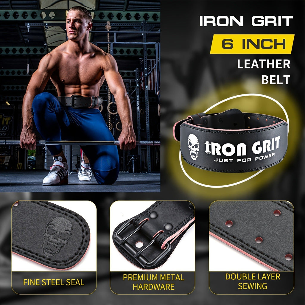 Men's Weight Training Protective Gear M & L | Weightlifting Belt Cowhide Leather Lumbar Support for Powerlifting, Squats & Deadlifts - product image 5