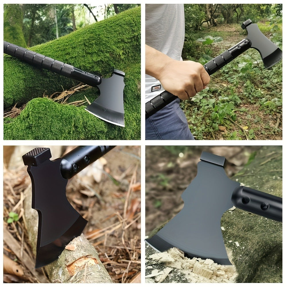 Survival Hatchet Camping Axe Multitool Folding Axe with Hammer Magnesium Fire Starter Flint Rod Emergency Breaching Tool for Camping Hiking Off-Road Outdoor - product image 10