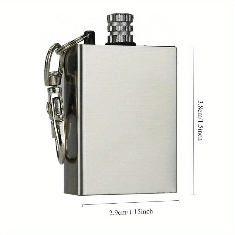 Permanent Flint Tinder Key Pendant, Stainless Steel Emergency Survival Lighter for Camping, Hiking & Outdoor Survival Gear – Waterproof Metal Match Fire Starter 10-Pack