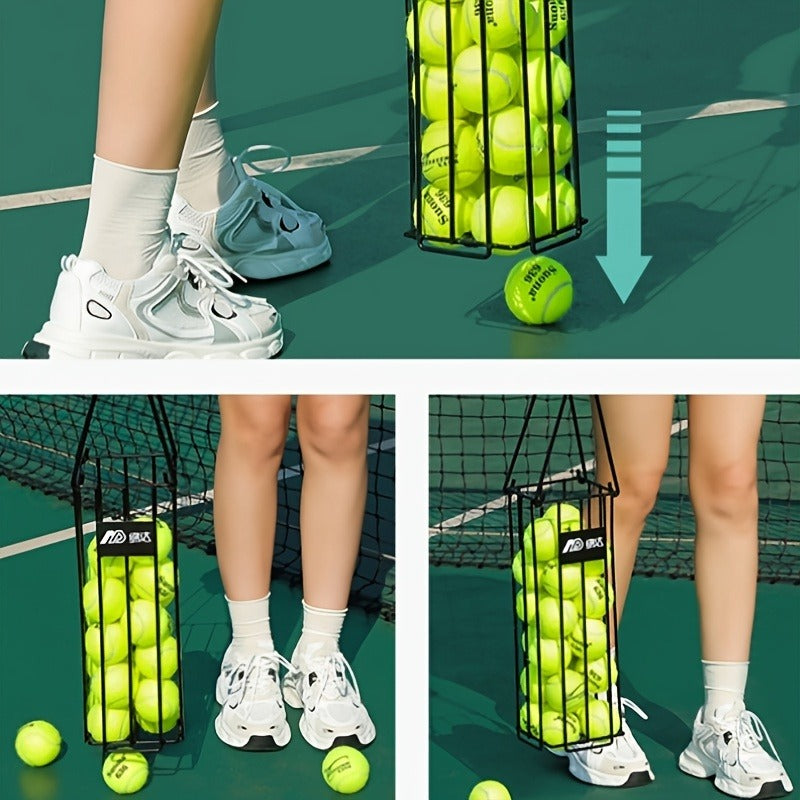Tennis Ball Picker Up Tube | Stainless Steel Quick-Release Portable Ball Retriever for Tennis Pickleball Training, No-Bend Ball Collector Hopper for Court Home - product image 6