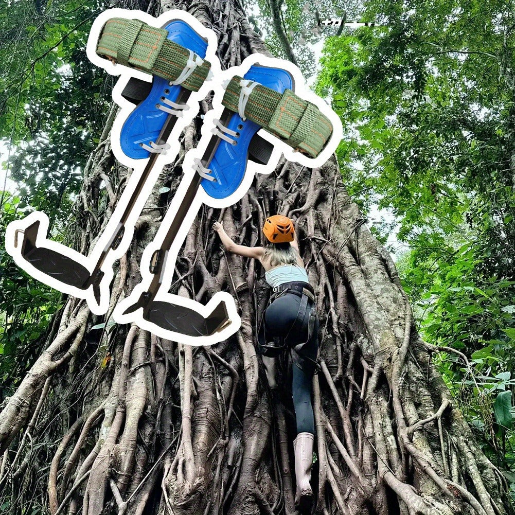 Tree Climbing Spikes Gear Set with Ankle Straps Travel-friendly Climbing Tools for Tree Maintenance Fruit Harvesting Hunting Observation Outdoor Work