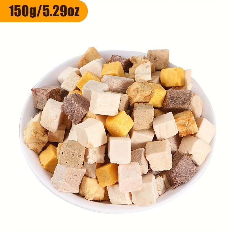 Freeze-Dried Dog Treats 150g Triple Combo – Beef Liver, Chicken & Egg Yolk Grain-Free High Protein Crunchy Bites for Small Dogs, Puppies, Poodles & Bichons - product image 3