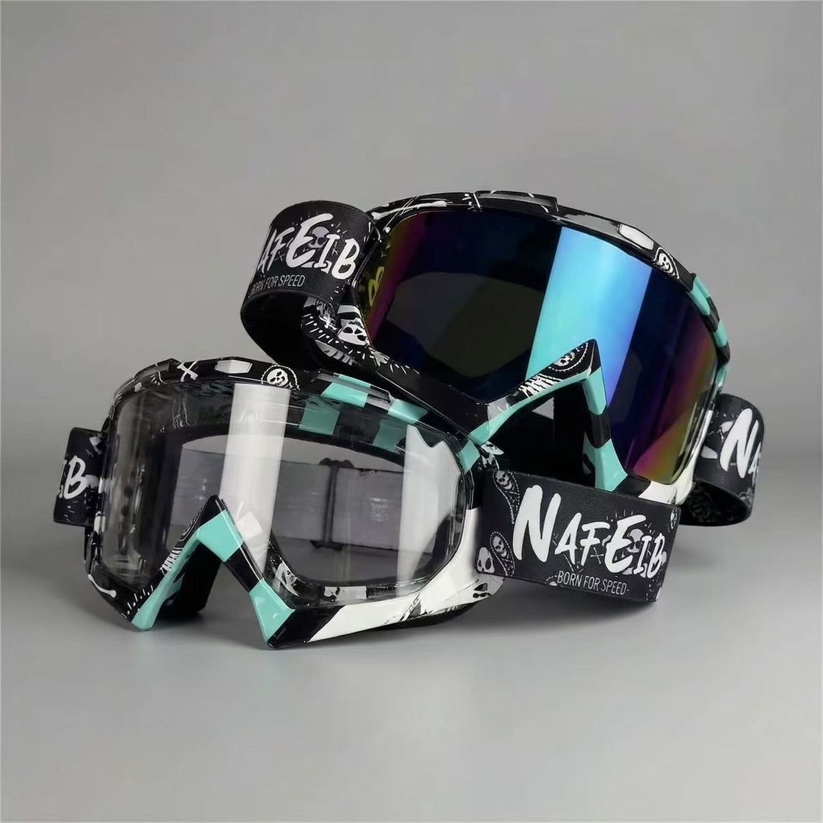 Anti-Fog Mirror Coating with Clear & Colored Lenses, Adjustable Strap & Thick Foam Padding, Professional Alpine Ski Goggles for Winter Sports, Great Gift Set - product image 5