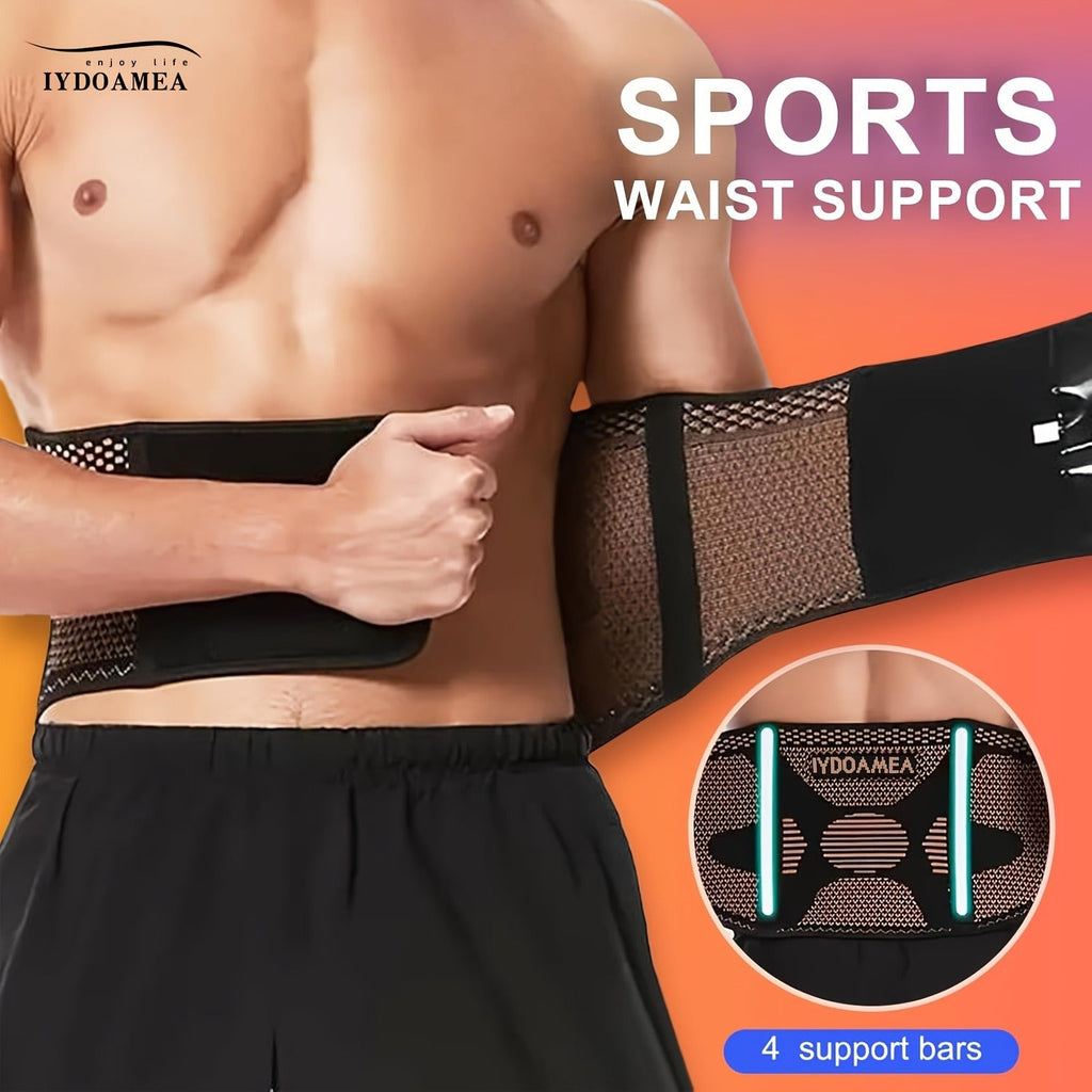 Breathable Lower Back Brace for Men & Women, Adjustable Hook-Loop Waist Support for Heavy Lifting Work Workout Gym, S to 4XL – Lumbar Support Belt with Copper - product image 10