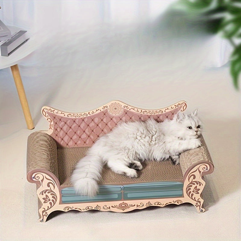 Cat Scratching Board Sofa – Chaise Longue Cat Bed with Anti-Scratch Protection – L-Shaped Vertical Scratcher, Wear-Resistant & Non-Shedding, Large Cat Furniture - product image