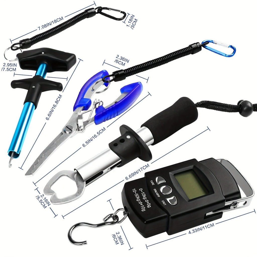 Fishing Tool Set 6pcs | Pliers, Fish Lip Gripper, Scale, Hook Remover, Saltwater & Freshwater Tackle Accessories Kit for Anglers, Sturdy Polycarbonate - product image 6