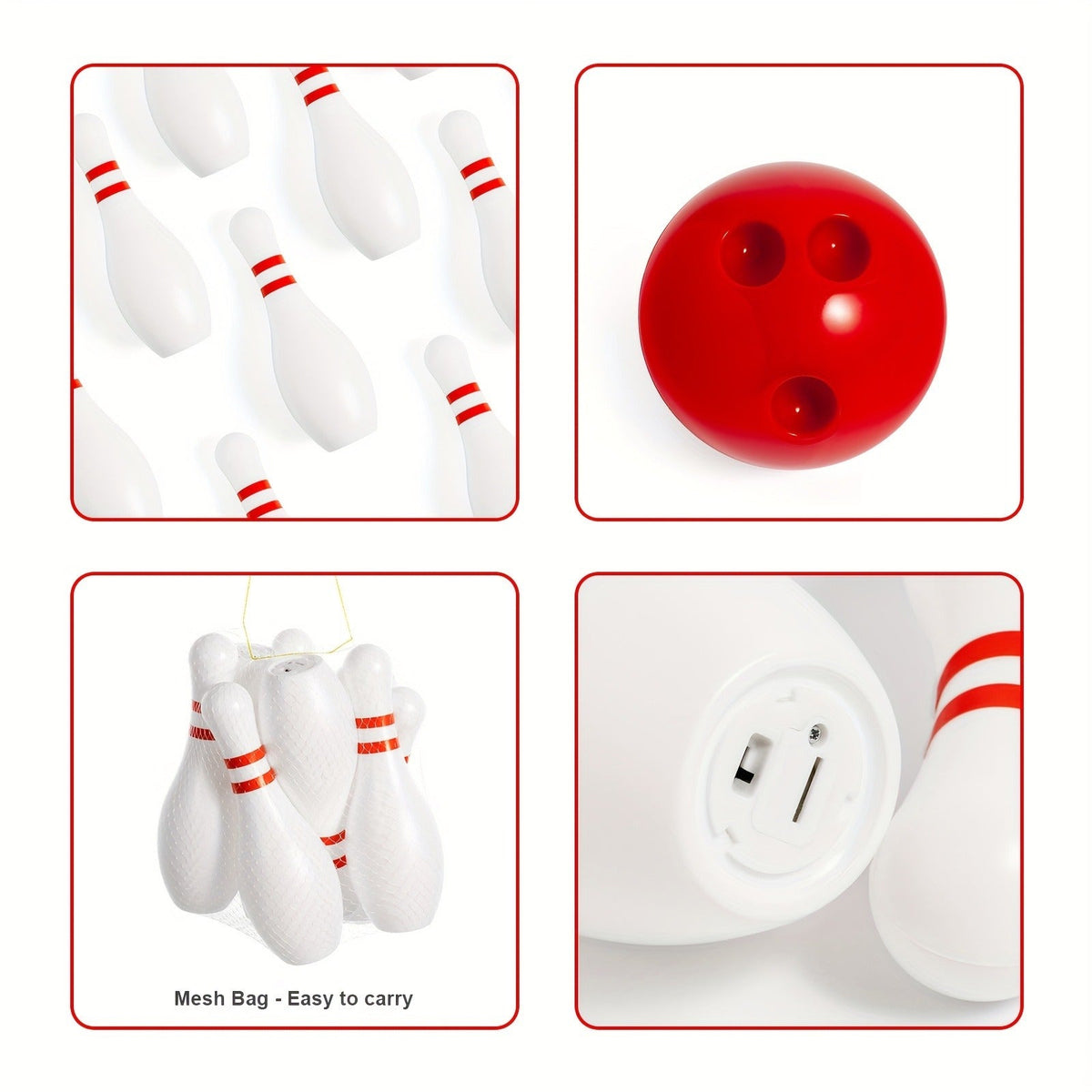 10 Pins & 2 Balls Indoor Outdoor Game Boys Girls Birthday Gift – Glow in the Dark Bowling Set for Kids