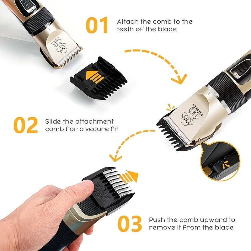 Pet Hair Trimmer USB Rechargeable Wireless Clipper for Dogs & Cats | Low Noise Electric Grooming Scissors, Lithium Battery, Home & Salon Use, Safe Low Voltage - product image 11
