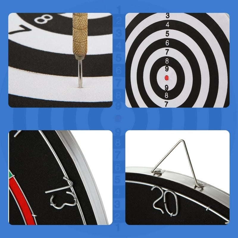 18 Inch Professional Sisal Bristle Dartboard Set – High-Density Double-Sided Board for Training Competition Game Night Christmas Gift – Regulation Size Steel - product image 6