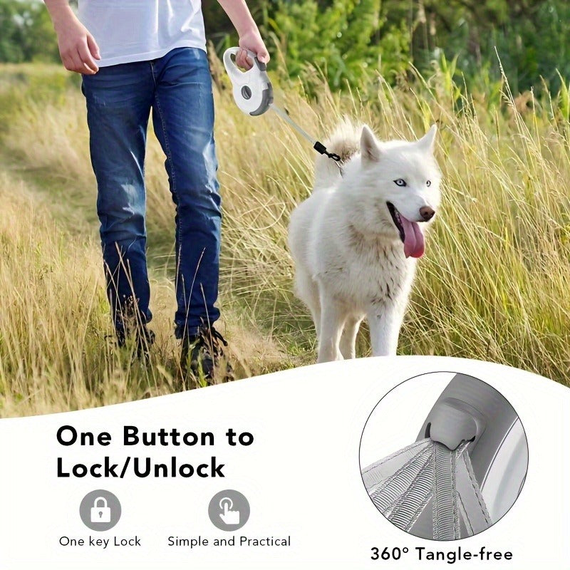 Adjustable Durable PVC Traction Line for Small & Medium Dogs, Available with or without Light in Black Pink Red – LED Retractable Dog Leash 16 Feet with - product image 12