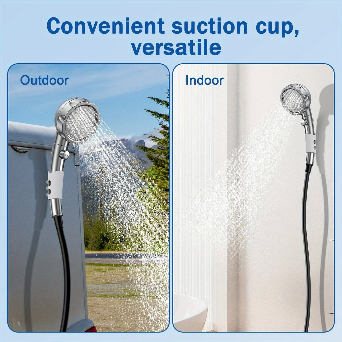 Smart Digital Display, Foldable Bucket Included, Space-saving Featherlight Outdoor Shower Pump for Camping, Hiking, Pet Cleaning, Car Washing & Beach Use - product image 6