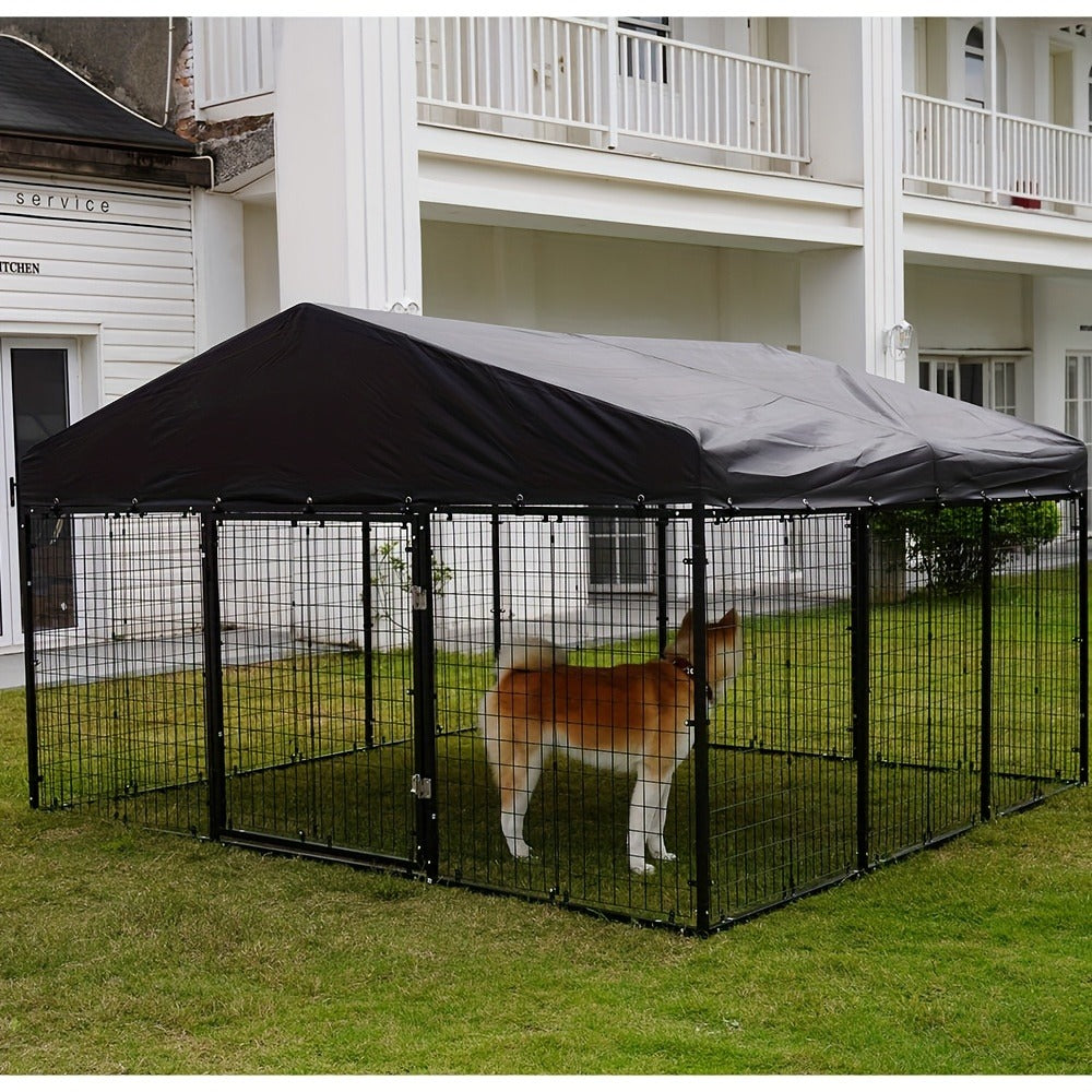 Outdoor Dog Kennel Heavy Duty Galvanized Steel with Roof Double Safety Locks Rust-Resistant Large Dog Cage Fence Run for Big Dogs Multiple Sizes 1.2M to 9M for - product image 10
