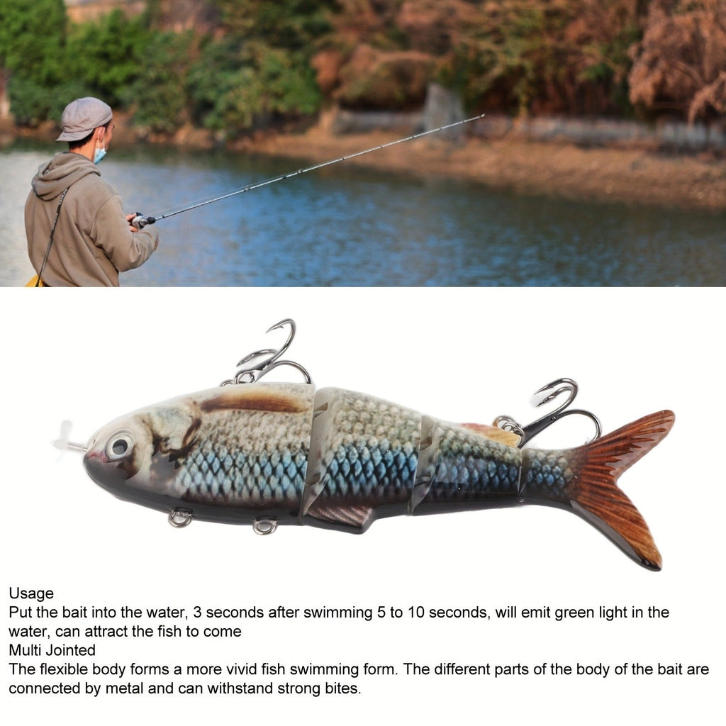 Multi-Jointed Wobbler Swimming Fishing Bait, Realistic Robot Fish Lure for Bass Pike Perch, Ice Fishing & Winter Fishing Gift for Men – Electric Robotic - product image 7