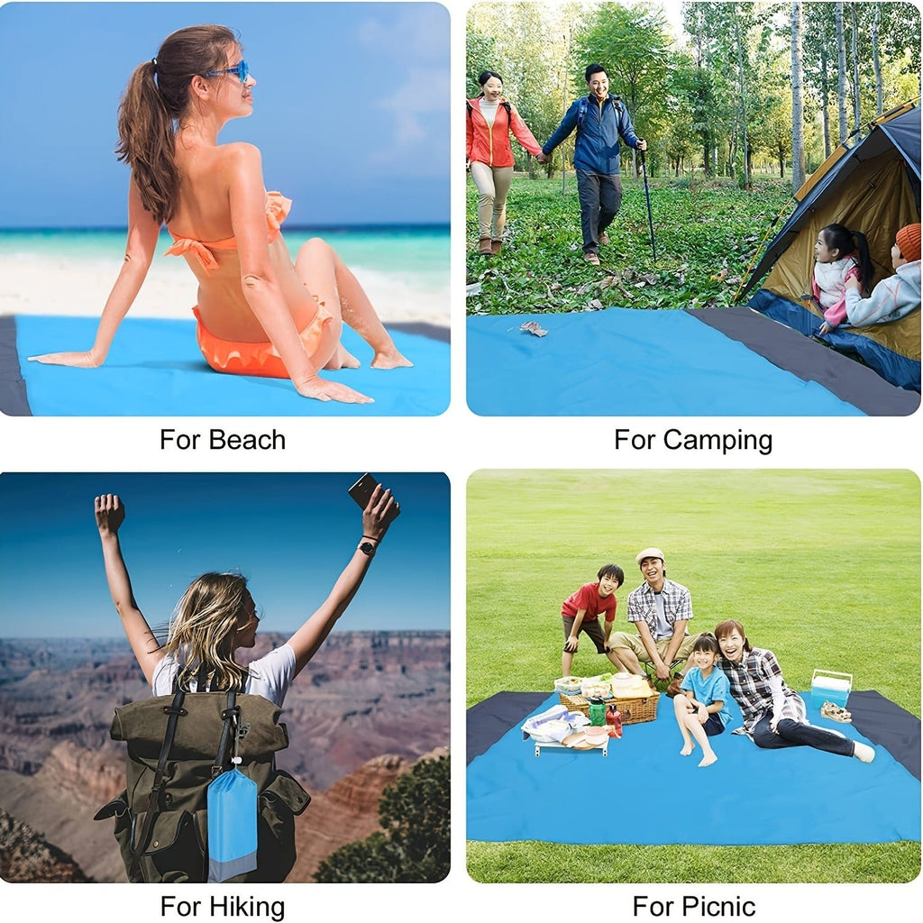 Sandproof Beach Blanket Oversized 55"x78" | Featherlight Waterproof Large Mat for Adults, Travel Camping Hiking Picnic Outdoor Beach Towel - product image 6