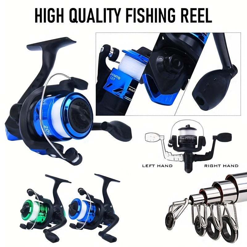 Fishing Rod and Reel Combo Complete Tackle Set with Line Soft Bait & Hooks Fast Action Freshwater Saltwater Fishing Kit for Beginners Adults for Everyday Use - product image 4