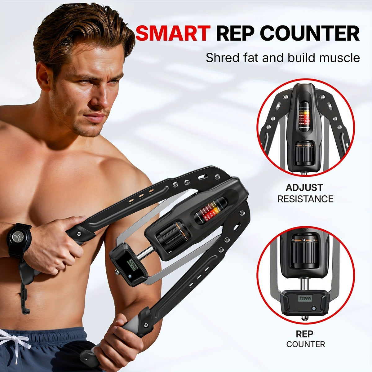 Chest Expander Twister Arm Exerciser 22-440LB Hydraulic Adjustable Resistance Shoulder Muscle Training Fitness Equipment for Home Gym for Everyday Use