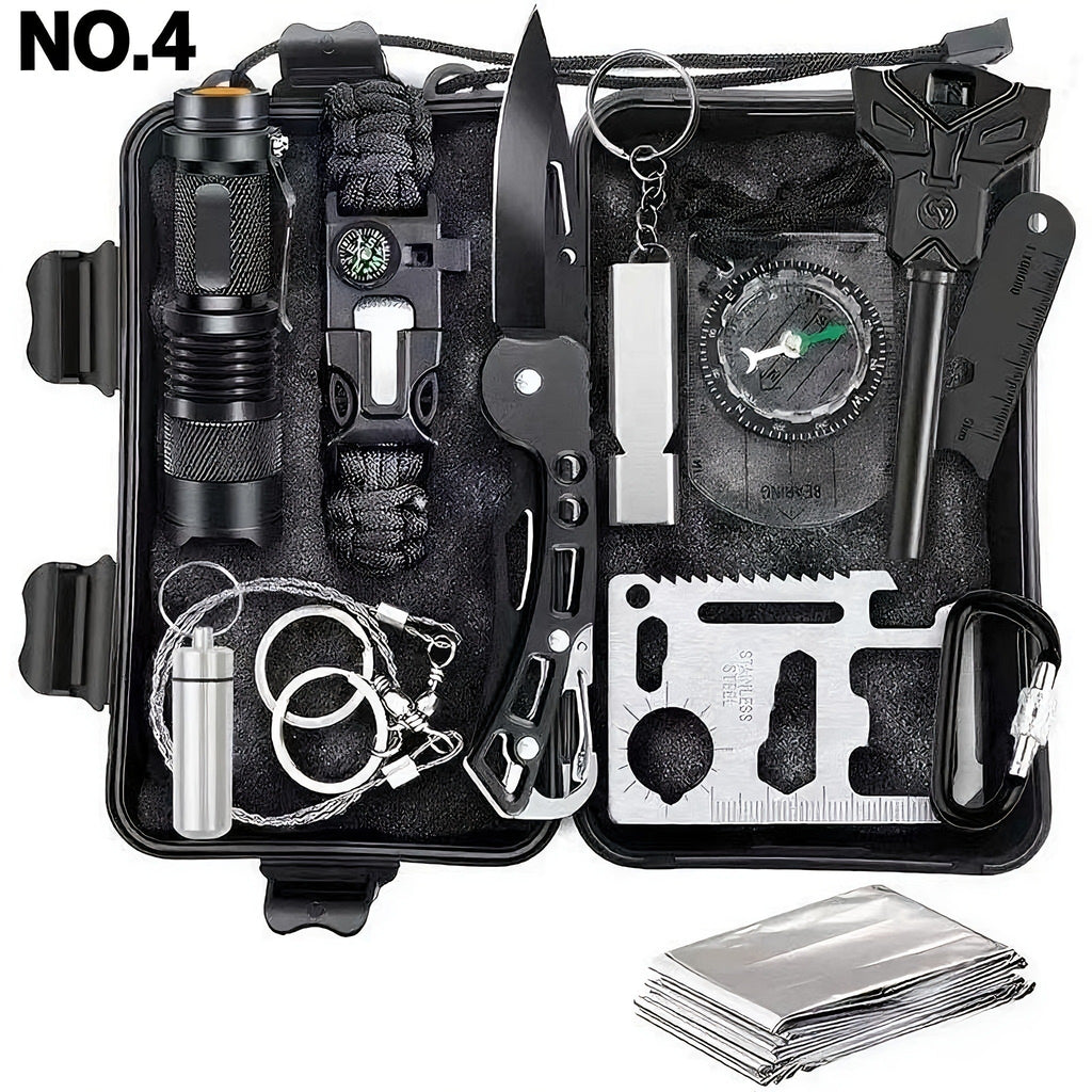 Tactical Survival Kit Multi-Tool Box | Emergency Outdoor Gear with Magnesium Fire Starter, Flint & First Aid Supplies for Camping, Hiking, Hunting & SOS - product image 5