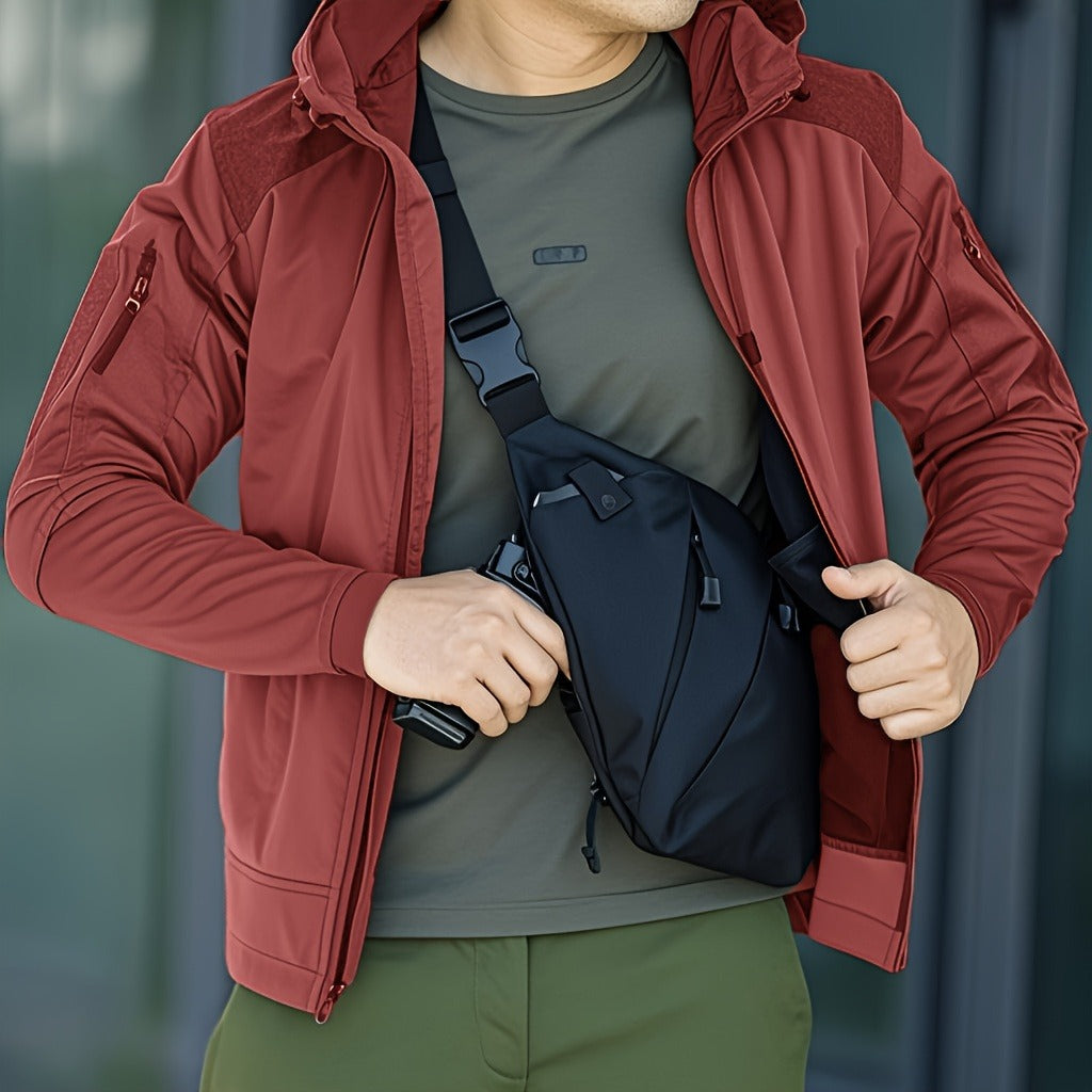 Anti-Theft Sling Bag Men Crossbody Chest Pack Oxford – Featherlight Shoulder Bag with Adjustable Strap, Multiple Compartments & Zipper, Left & Right Hand - product image 3