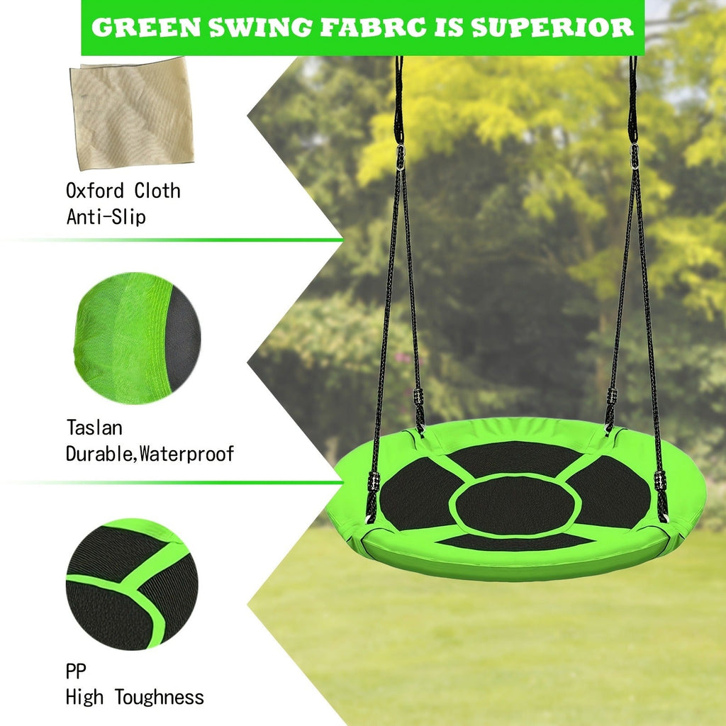 Kids Disc Swing 40 Inch | Anti-Slip Tree Swing with Adjustable Straps Powder Coated Frame Indoor Outdoor Play