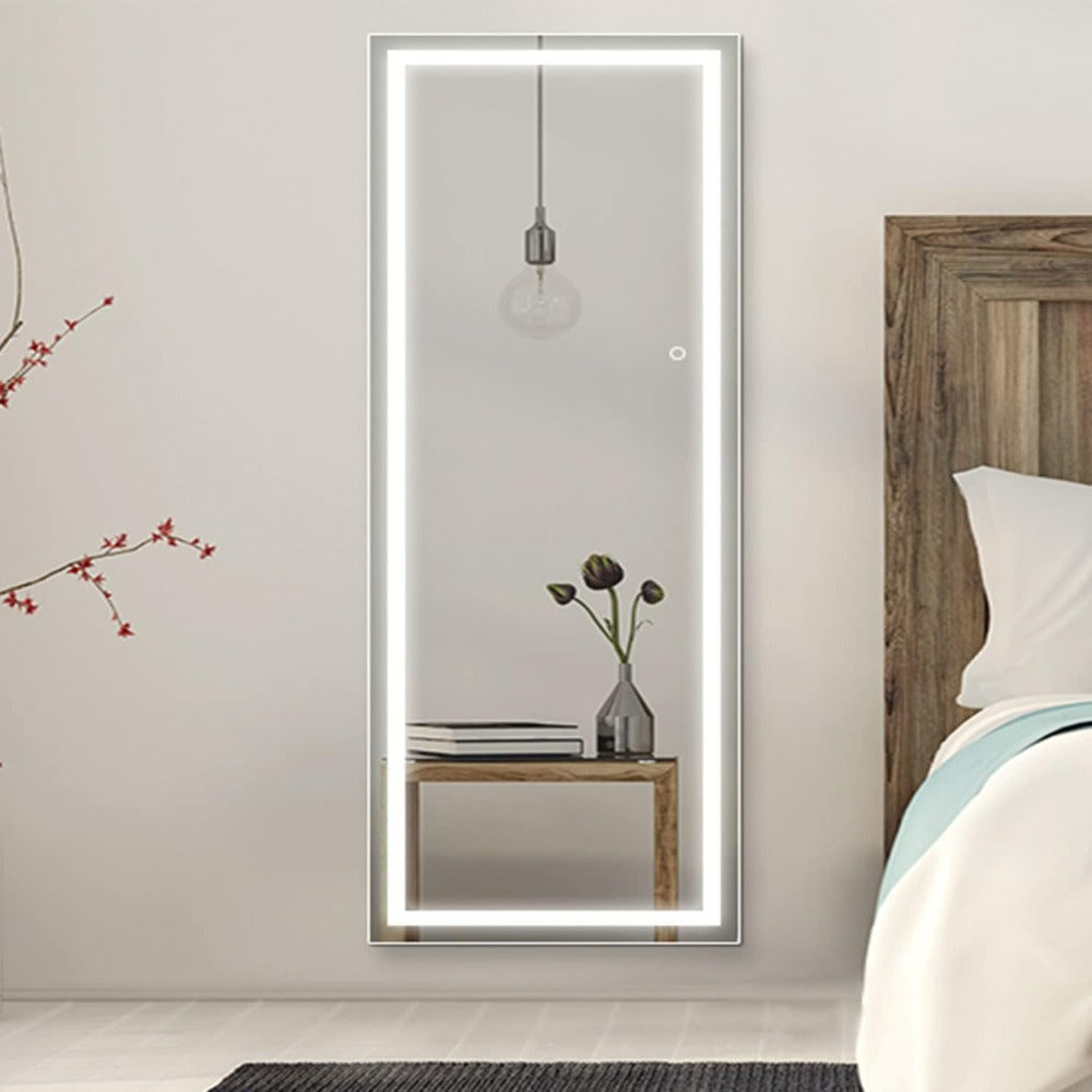 Full Length Mirror with LED Lights & Touch Sensor – 64"x21" Dimmable Smart Floor Mirror, Wall Mount or Freestanding, Slim Modern Frame for Bedroom, Vanity & Dressing Room - product image 13