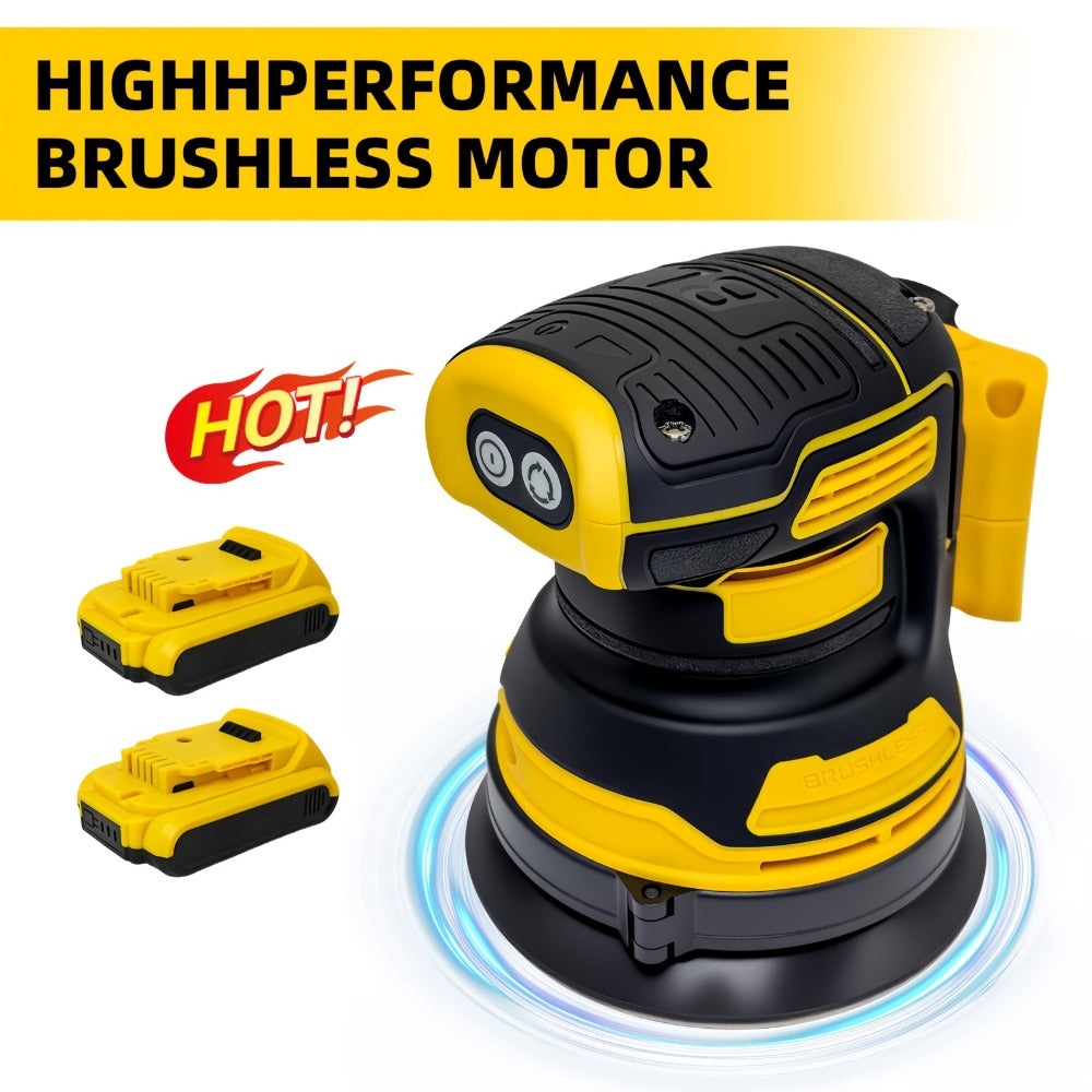 Cordless Orbital Sander Compatible with DeWalt DCB Battery – 5-Inch Brushless Motor Variable Speed Palm Sander with 30pcs Sandpapers & Dust Collection Bag for Woodworking - product image 6