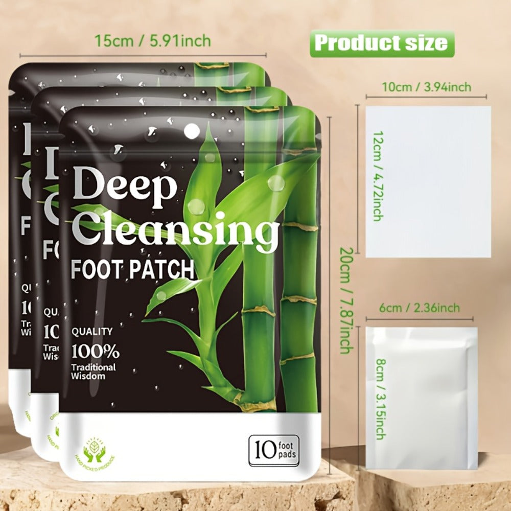 Detox Foot Patches with Bamboo Vinegar Ginger & Lavender — Natural Plant Formula Deep Cleansing Overnight Foot Pads, Moisturizing Soothing Foot Care for Tired Aching Feet, Home Spa - product image 12