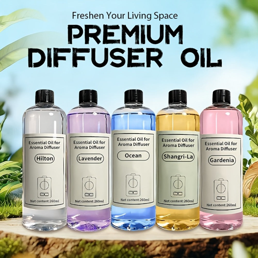Luxury Diffuser Oil Refill 8.79oz – Premium Hotel Scents for Home Diffuser | Hilton, Shangri-La, Gardenia, Lavender & Ocean - product image