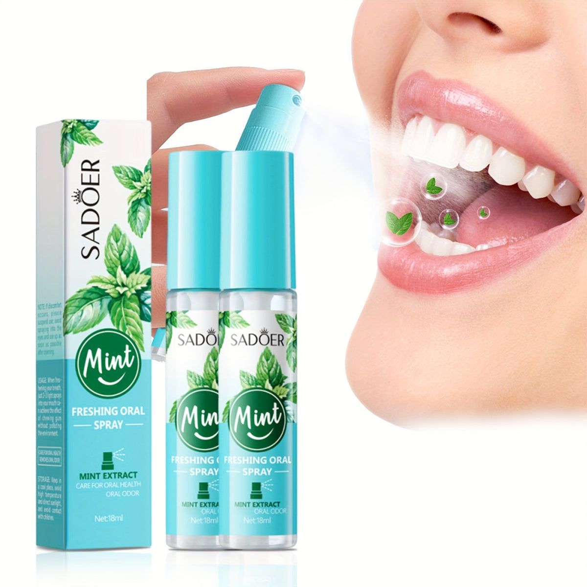 Mint Breath Spray with Tea Tree Essence Portable Oral Freshener — Fast-Acting Compact Pocket-Size Mouth Spray for On-the-Go Fresh Breath, Available in 2-Pack & 4-Pack Gift Set - product image 10