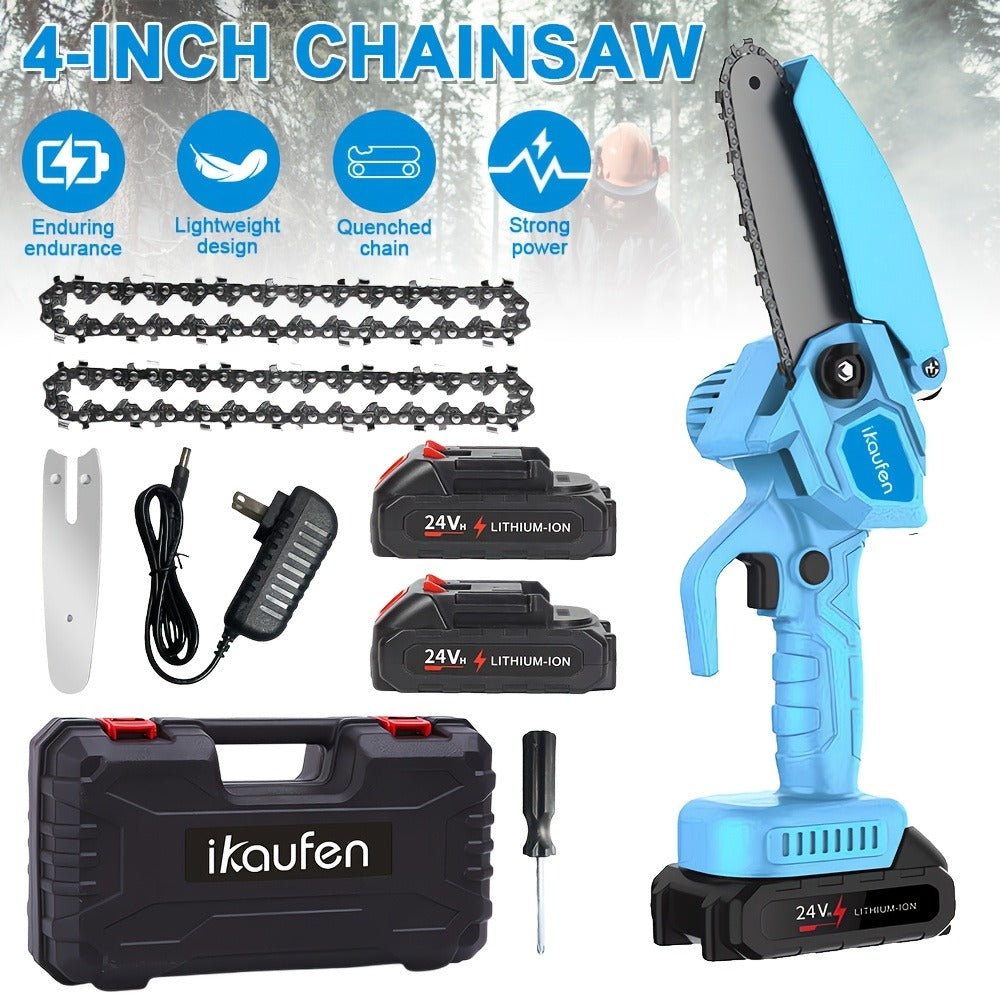 Electric Chainsaw 4 Inch Portable for Makita 21V Battery | 19.2FT/S High Speed Auto Oiler Handheld Saw with 2 Batteries | Lightweight Tree Branch Trimming Tool - product image 7