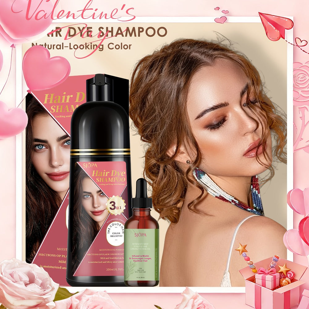 Hair Color Dyeing Shampoo 3-in-1 with Plant Squalane & Glycerin — Colors, Conditions & Cleanses in One Wash | No Developer Needed | 10 Shades | Easy At-Home Hair Coloring for Women - product image
