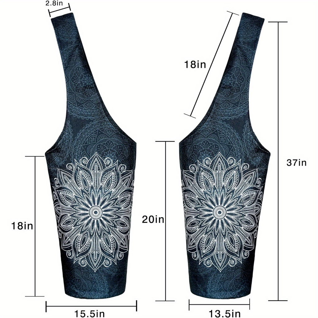 Large Shoulder Carrier with Dual Pockets for Yoga Mat, Block, Strap & Accessories, Fits Most Mat Sizes, Gym & Studio Bag for Women, Cloud Forest & Mandala - product image 6