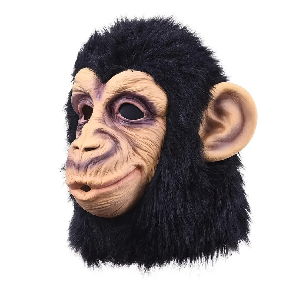 Funny Halloween Cosplay Role Play Holiday Gift, Orangutan & Open-Mouth Gorilla Styles – Gorilla Mask Adult Realistic Natural Latex Animal Head Costume - product image 5