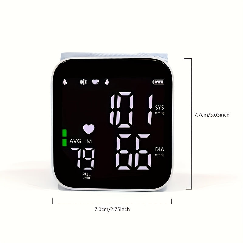 Automatic Wrist Blood Pressure Monitor with Large LCD Screen - Digital Blood Pressure Cuff with Hypertension Detector, Heart Rate & Pulse Meter - product image 2