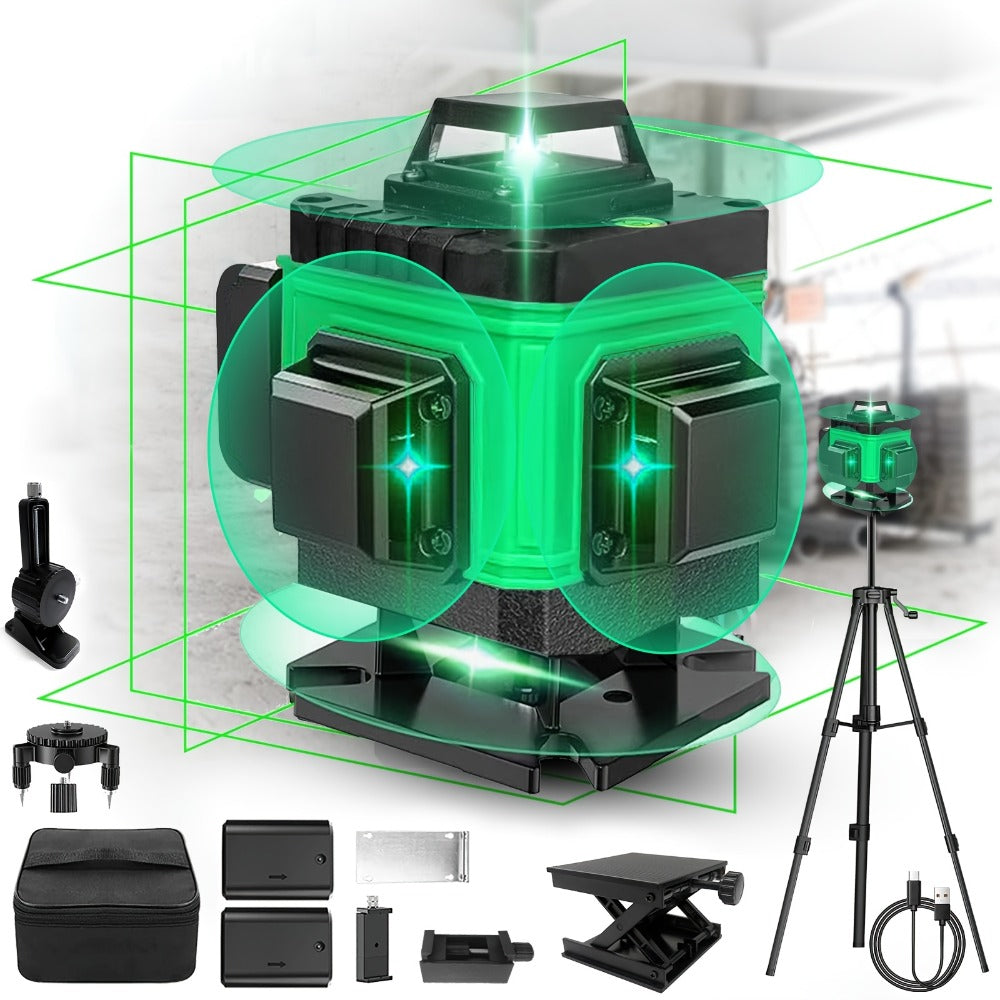 16-Line 4D Laser Level 360° Self-Leveling Cross Line Laser with Rechargeable Battery – Professional Rotary Laser for Construction, Tiling, Framing & Interior Alignment - product image 8