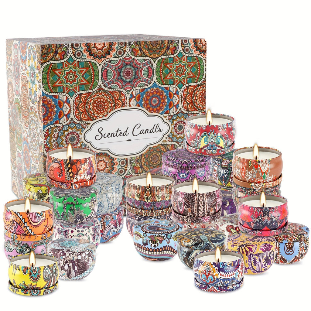 Candle Gift Set 36-Pack – Natural Soy Wax Scented Candles in Tin Cans, Aromatherapy Candles for Yoga, Spa, Bath & Home Decor, Portable Travel Candles, Perfect Gift for Women & Men, - product image 16