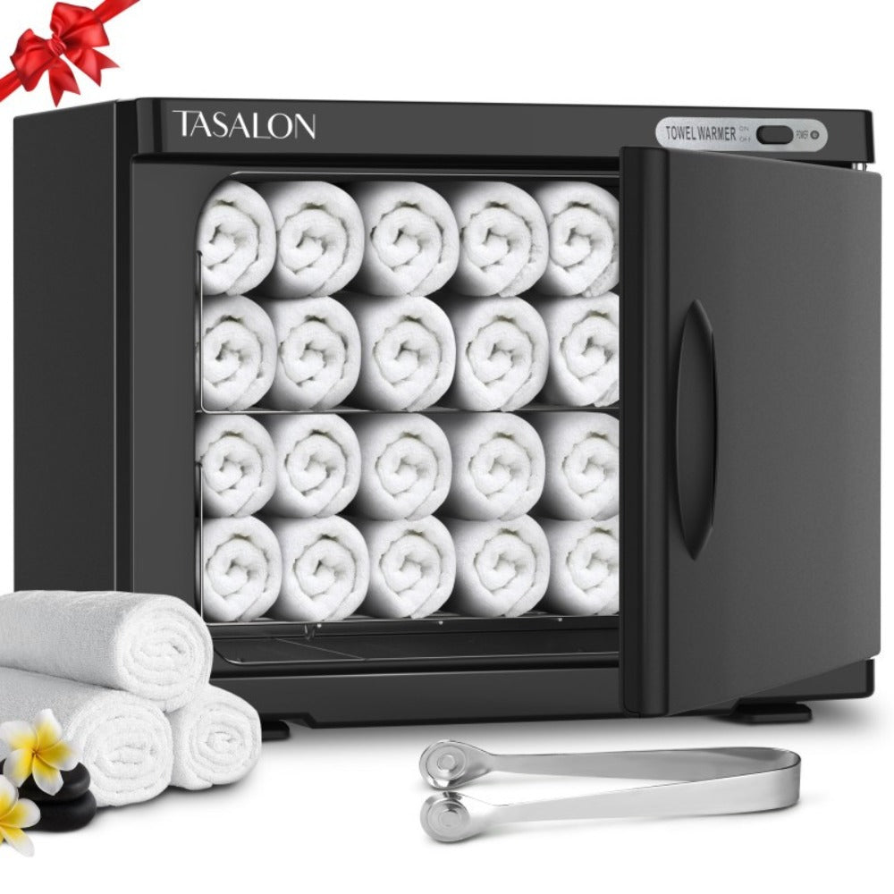 Hot Towel Warmer Cabinet 23L Holds 72 Towels Heats to 158-176°F in 10-15 Min – Professional Salon & Spa Facial Towel Steamer for Esthetician, Massage & Hair Beauty, Black & White - product image