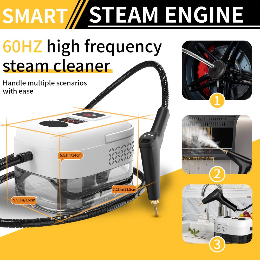 Carpet Steam Cleaner Handheld with LCD Display 1200ml Tank Gear Switch High Temperature for Kitchen Sofa Floor Tile Grout Home - product image 4