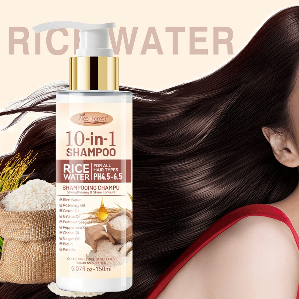 Rice Water Shampoo and Conditioner Set for Women — Fermented Rice Water 10-in-1 Hair Care for Volumizing, Anti-Frizz, Heat Protection & Damage Repair, Thicker Fuller Hair - product image 9
