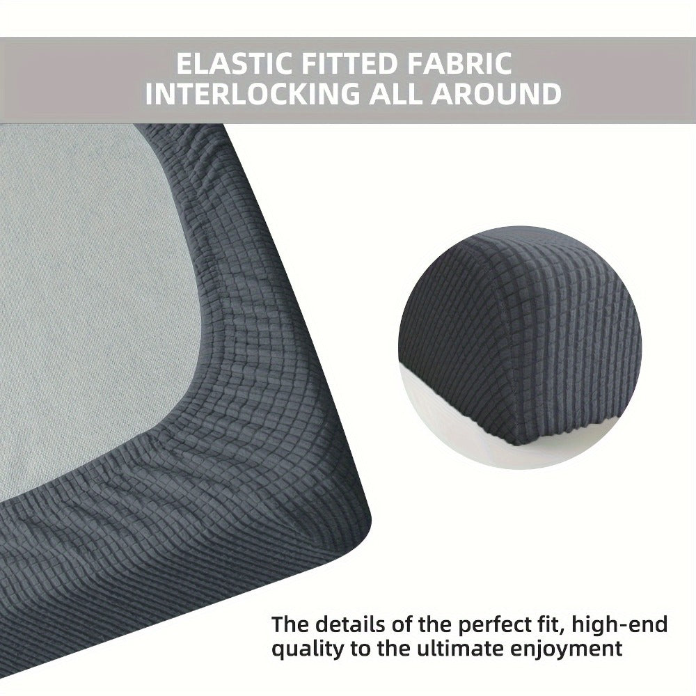 RV Dinette Cushion Covers 4 Pack Stretch Jacquard Sofa Seat Backrest Slipcovers Machine Washable Anti-Pet Hair for RV Camper Van Car Bench Travel Furniture Protection - product image 8