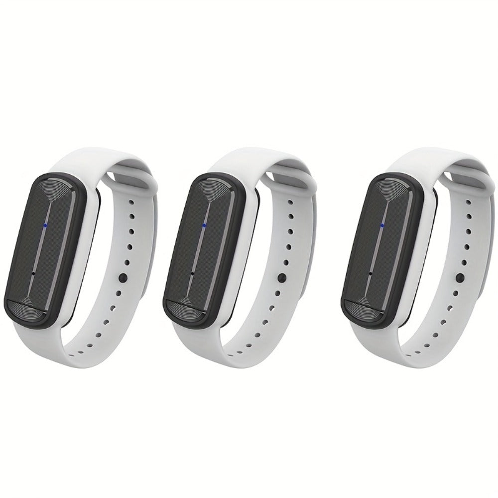 Ultrasonic Mosquito Repellent Bracelet 3-Pack – USB Rechargeable Intelligent Bug Repellent Wristband for Camping, Outdoor, Hiking & Travel, Waterproof Mosquito Control Bracelet for - product image 3