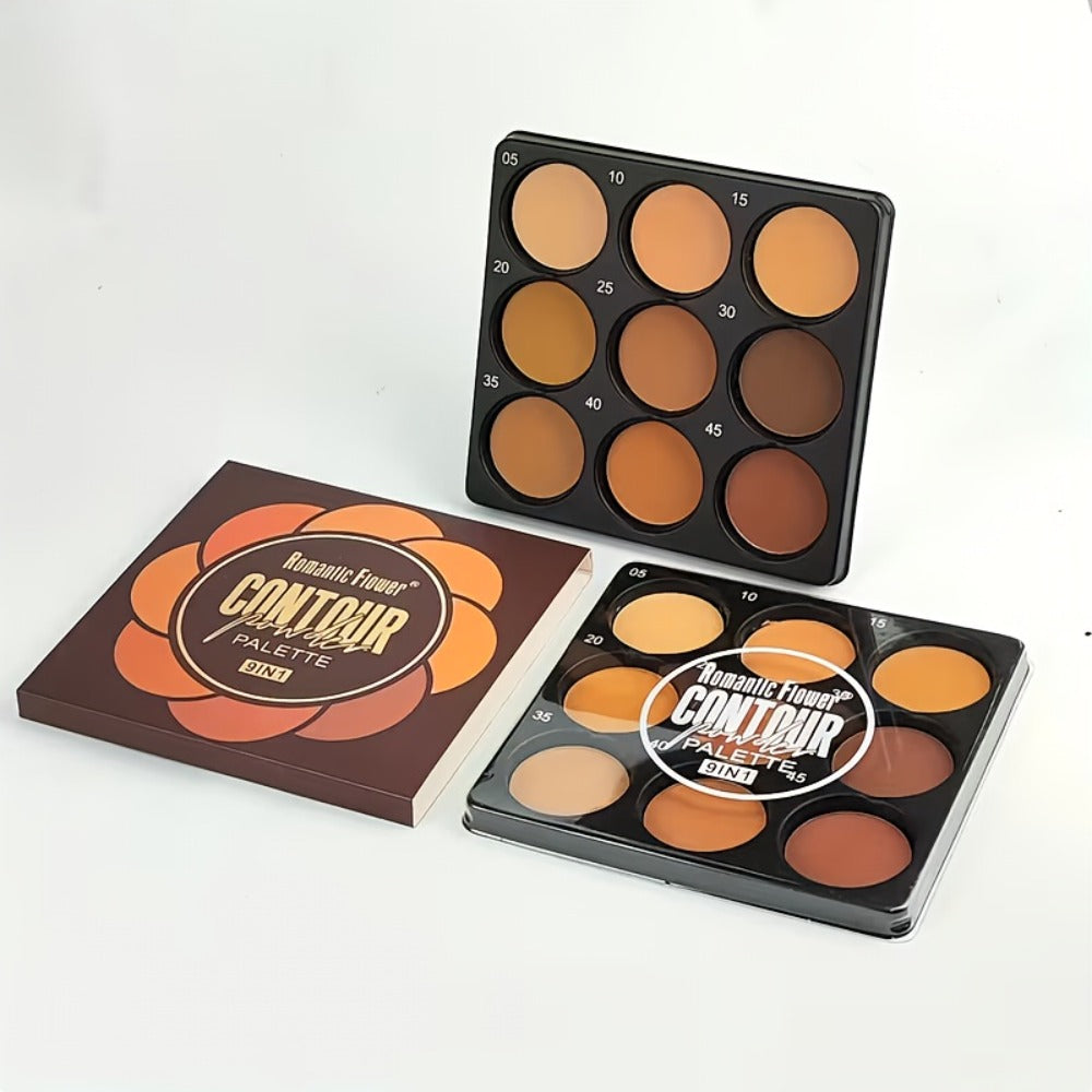 Matte Contour Palette 9 Colors Face Contouring Bronzer Kit Deep Brown Tones Buildable Blendable Multi-Use Professional Sculpting Makeup for All Skin Tones Women - product image 8
