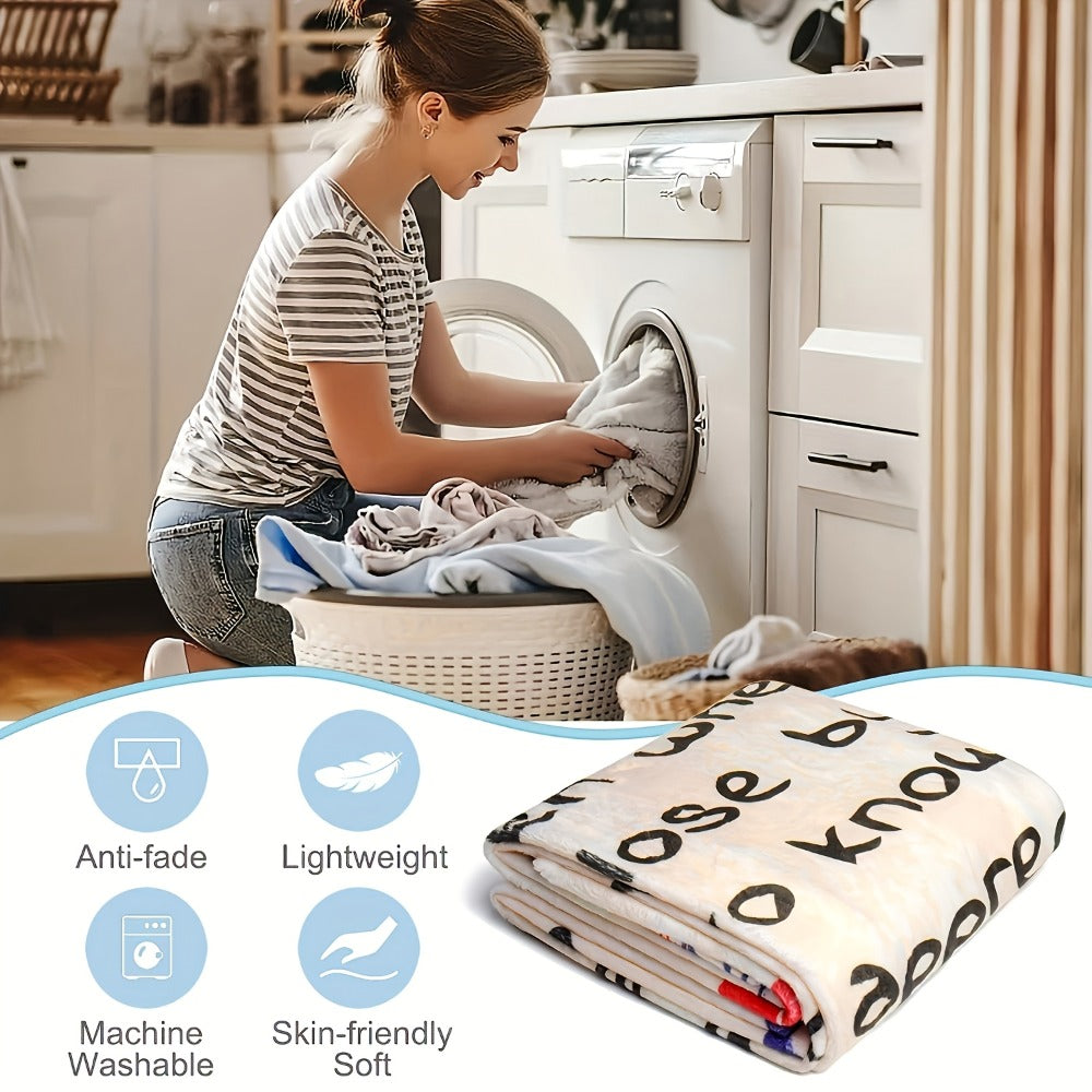 Love Message Flannel Blanket for Mom – 250-300gsm Soft Reversible All-Season Throw, Perfect Gift for Mother's Day & Birthday - product image 8