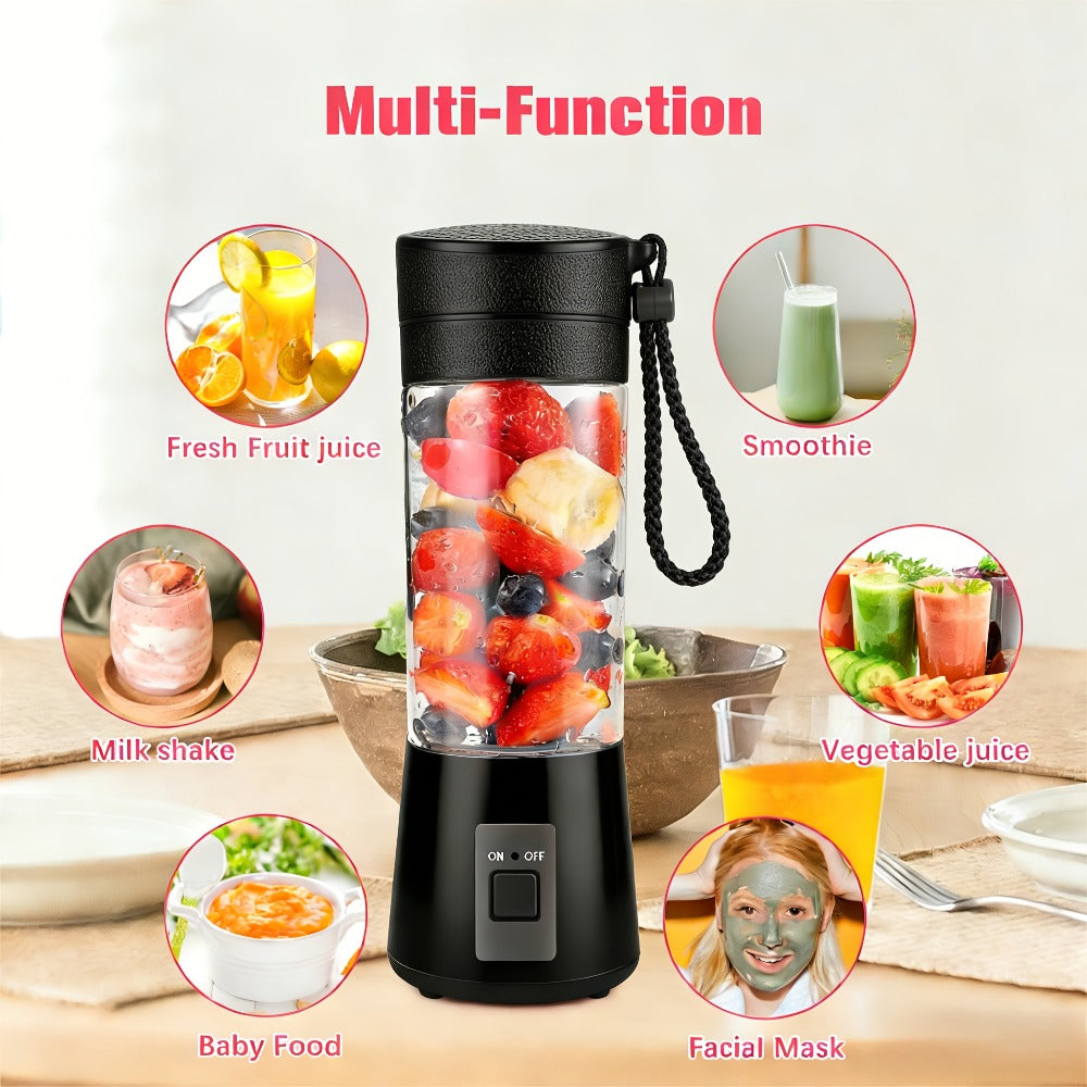 Mini Blender USB Rechargeable 380ml - 6-Blade 22000RPM High-Speed Portable Blender Cup, 304 Stainless Steel, Self-Cleaning, for Smoothies, Shakes & Protein Drinks, Home, Office & T - product image 13