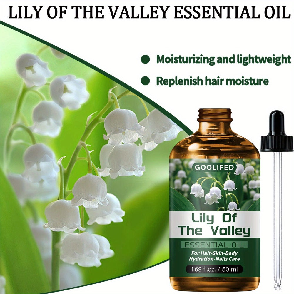 Lily of the Valley Body Oil 50ml Deep Moisturizing No-Methanol Multipurpose Hydrating Oil for Dry Skin Hair Nails — Fresh Floral Scent Conditioning Unisex Skin Care Essential Oil - product image 2