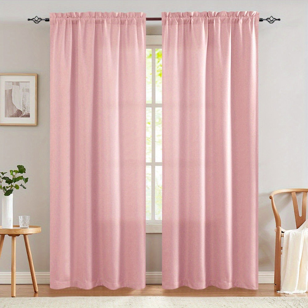 Blackout Curtains 80% Light Blocking – 2 Panels Thermal Insulated Linen Textured Rod Pocket Window Drapes for Bedroom, Living Room & Kitchen Privacy - product image 2