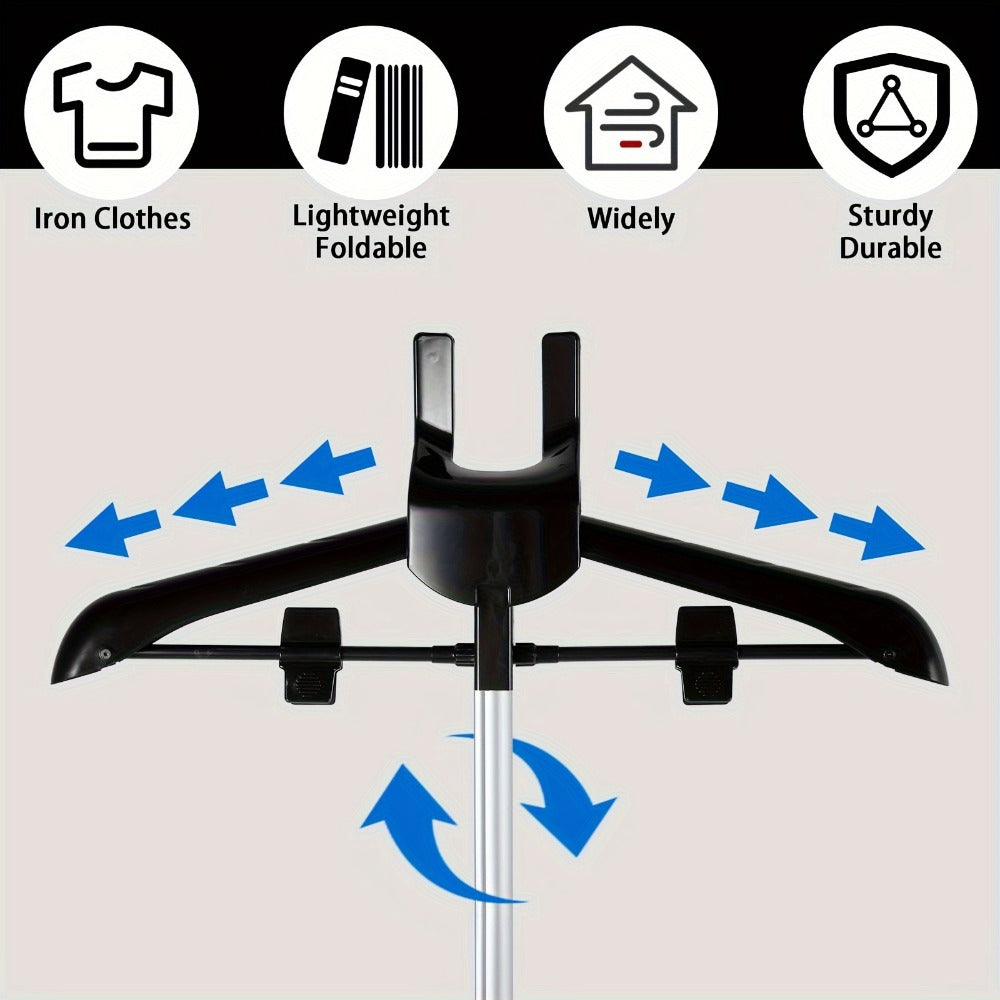 Clothes Drying Rack Foldable Height Adjustable Telescopic Ironing Rack, Aluminum Alloy Garment Rack with 360° Rotating Arm, Multi-Layer Hanging Drying Stand, Space-Saving Laundry R - product image 15