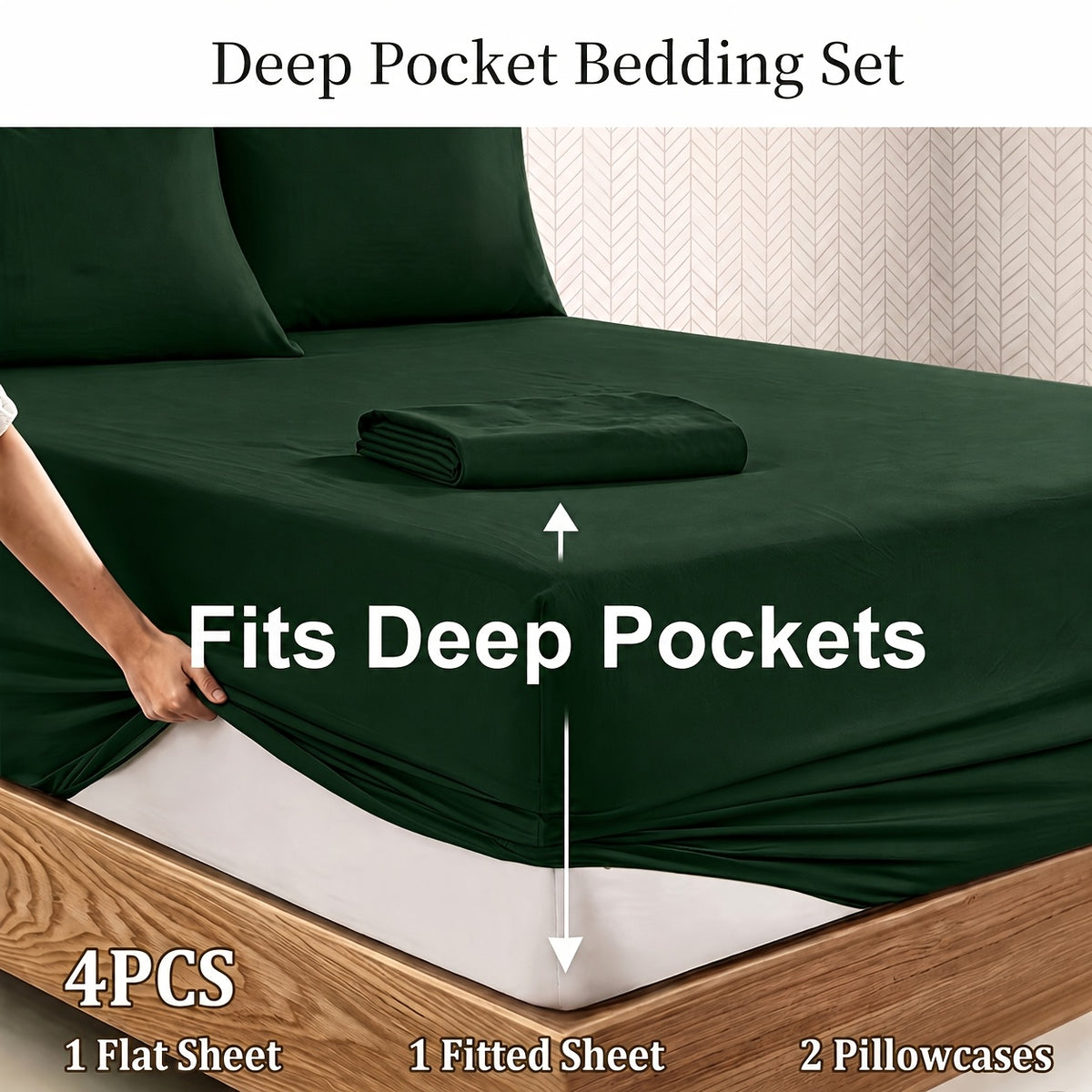Deep Pocket Bed Sheet Set, Soft Brushed Fabric, Breathable All Season, Easy Care Kids Bedding, Great Christmas & Halloween Gift for Kids, Bedroom Dorm Use - product image 22