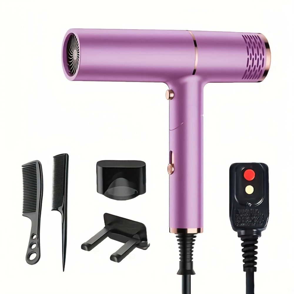 Foldable Hair Dryer with Concentrator Nozzle & Stand — Bristle Motor Hot & Cold Air, Quick Dry Professional Blow Dryer for Women & Men, Home Travel Dorm, White Blue Pink Champagne - product image 7